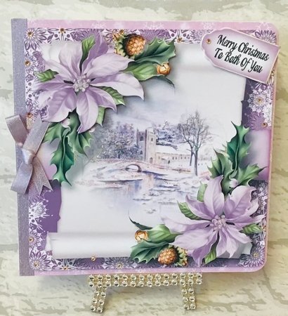 Christmas Parchment Scroll 1 8x8 by Anita Henery