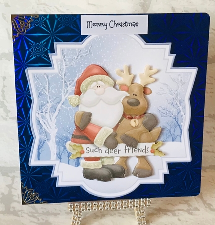 Santa and deer friends toppers by Anita Henery