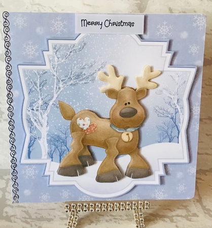 Santa and deer friends toppers by Anita Henery