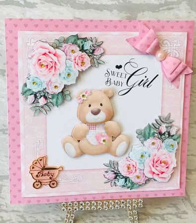 Cute Baby Girl  Bear  Mini Kit by Anita Henery
