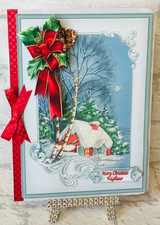 House and holly A5 by Anita Henery