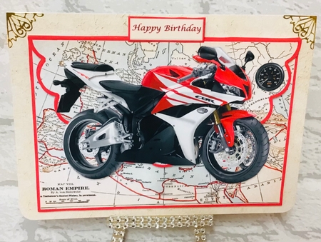 Fast Bike Envelope Card by Anita Henery