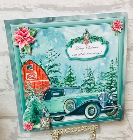 Christmas Vintage car Onee  by Anita Henery