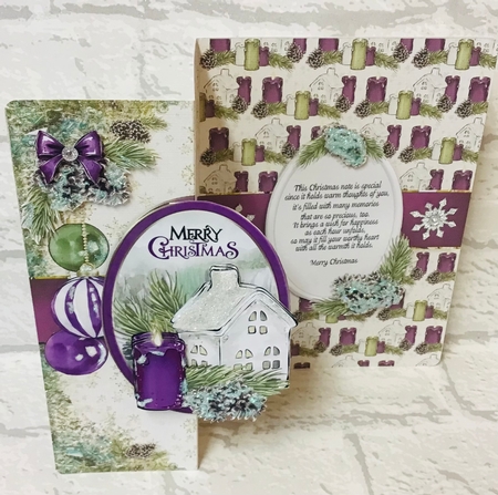 Pine Cones and Needles LILAC 5X7 Fold Back-1 by Anita Henery