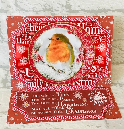 Red Christmas robin easel topper and stopper(no base) 3 by Anita Henery
