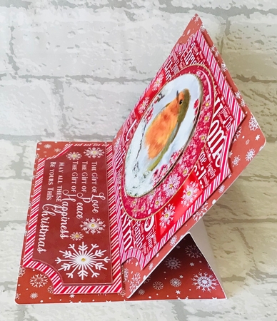 Red Christmas robin easel topper and stopper(no base) 3 by Anita Henery