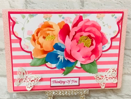 Mixed Floral Envelope Card by Anita Henery