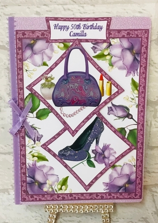 Two squares Purple shoe by Anita Henery