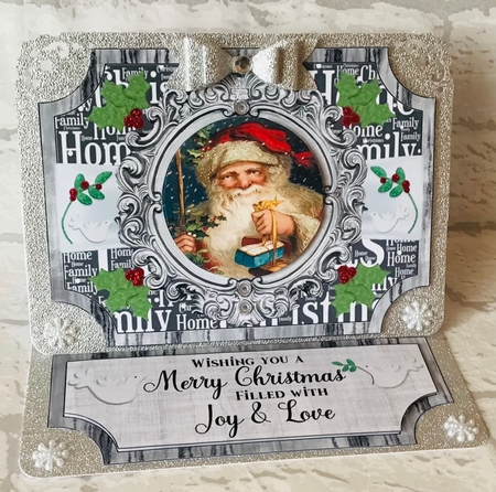 Vintage Christmas plaque easel topper and stopper(no base) 1 by Anita Henery