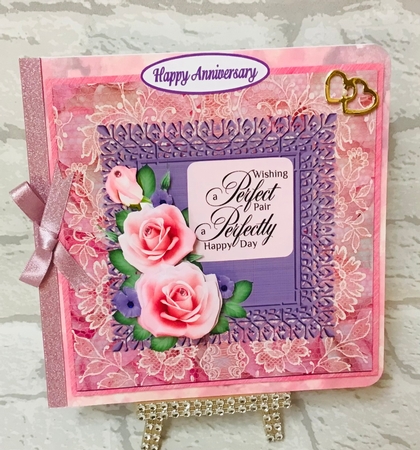 Rose Anniversary 7 x 7 inch card by Anita Henery