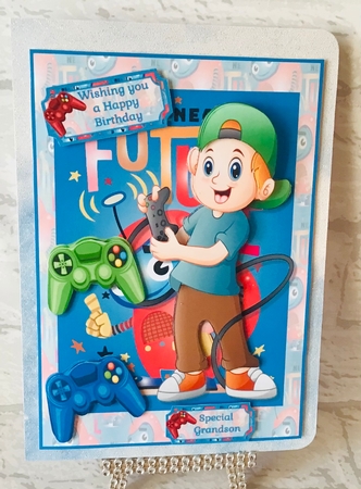 Young boy gamer A5 by Anita Henery