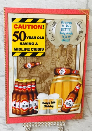 50 Male midlife crisis topper by Anita Henery