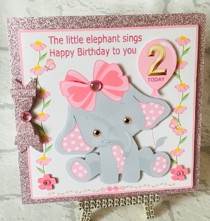 Elephant and the flowers by Anita Henery