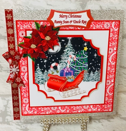 Christmas Sleigh - 8x8 Mini Kit by Anita Henery