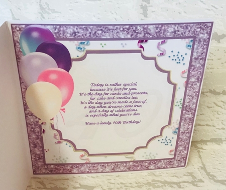 Happy 40th Birthday Wishes - 8x8 Mini Kit by Anita Henery