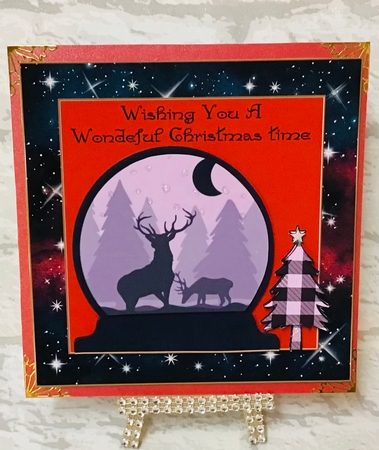 Christmas deer globe 3 by Anita Henery