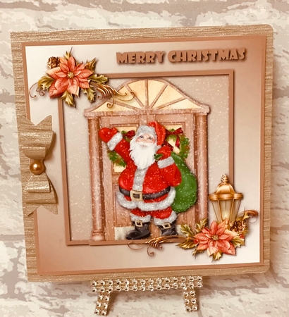 Santa at Christmas Door Topper by Anita Henery