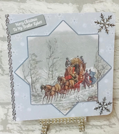 Coach and horses, skating on ice toppers by Anita Henery
