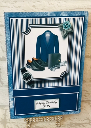 A5 Male Accessories Card Front with toppers and sentiments  by Anita Henery