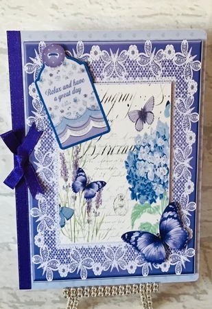 2 Lavender and butterfly card fronts by Anita Henery