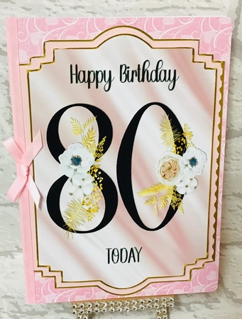80th Birthday Shaped Card by Anita Henery