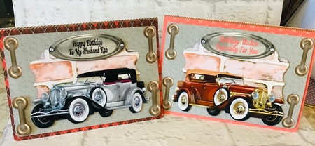 2 Vintage car toppers 1 by Anita Henery