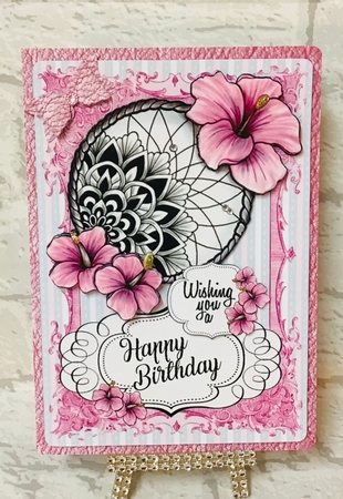 Pretty Hibiscus Birthday 1 by Anita Henery
