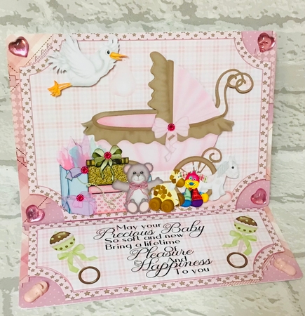 Baby girl easel topper and stopper( no base) by Anita Henery