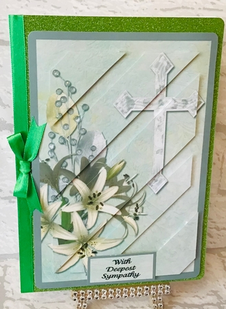 Easter Lilies with Cross Oblique Panels by Anita Henery