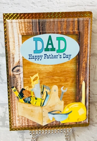2 Tool themed Fathers Day card fronts by Anita Henery