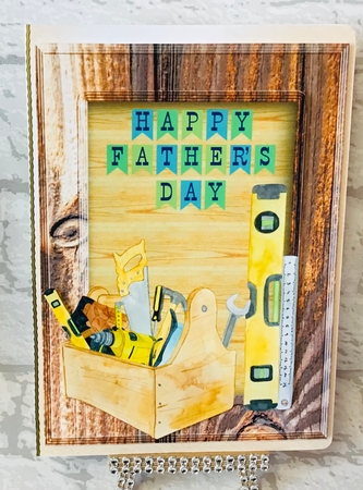2 Tool themed Fathers Day card fronts by Anita Henery