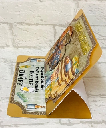 Toughest decision beer Birthday easel topper and stopper(no base) by Anita Henery