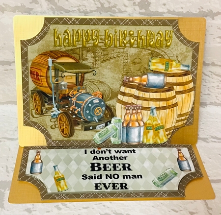 I dont want another beer Birthday easel topper and stopper(no base) by Anita Henery