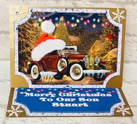 Christmas car easel and layered stopper(no base) 7 by Anita Henery