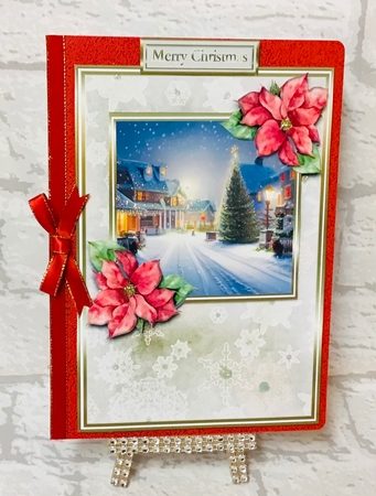 A5 Christmas Scene 22 - Card front, Topper, Decoupage & Sentiments  by Anita Henery