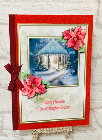 A5 Christmas Scene 28 - Card front, Topper, Decoupage & Sentiments  by Anita Henery