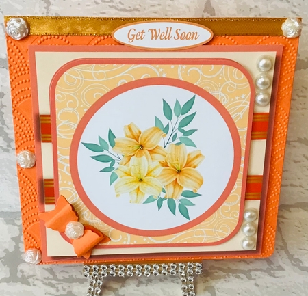 7 inch and 3 inch Square Toppers - Lillies by Anita Henery