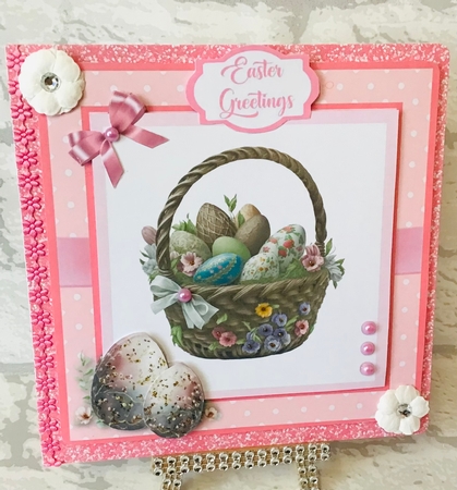 Easter Egg Basket #3 - 7x7 Inch Square Card Mini-kit by Anita Henery