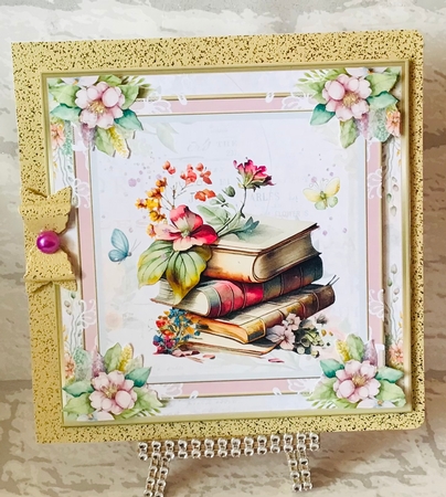 Floral Book 8x8ins Kit with Matching Bookmarks 2 by Anita Henery