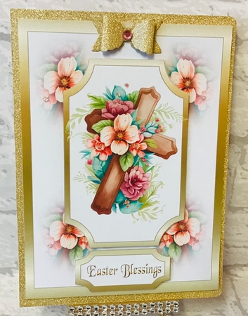 Easter cross with flowers by Anita Henery