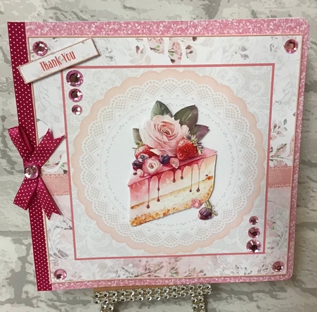 Delicious cake 8x8ins decoupage Topper 4 by Anita Henery