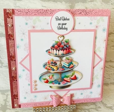 Afternoon Tea Bumper Kit - Makes 4 Cards - (7x7 inch square card kits) by Anita Henery