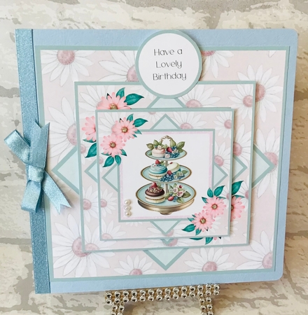 Afternoon Tea Bumper Kit - Makes 4 Cards - (7x7 inch square card kits) by Anita Henery