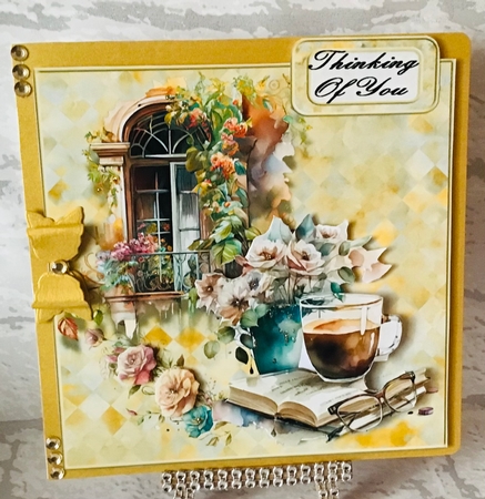 Coffee in the Garden 2 6x6 by Anita Henery