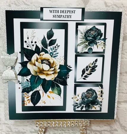 BLACK AND GOLD FLORAL SYMPATHY by Anita Henery