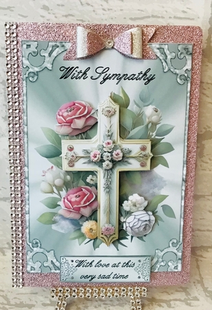 Sympathy Cross Bumper Kit 20 - 10 sheets, Card fronts, decoupage, inserts, and greeting boxes by Anita Henery