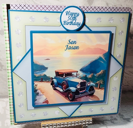 Vintage car on the mountains by Anita Henery