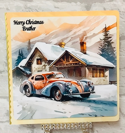 Winter cabin cars by Anita Henery