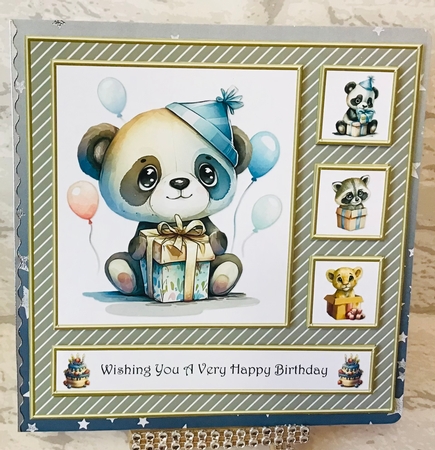 Cute Critters Birthday Topper - Brown by Anita Henery