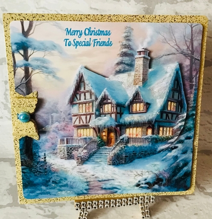 Snowy cottages by Anita Henery